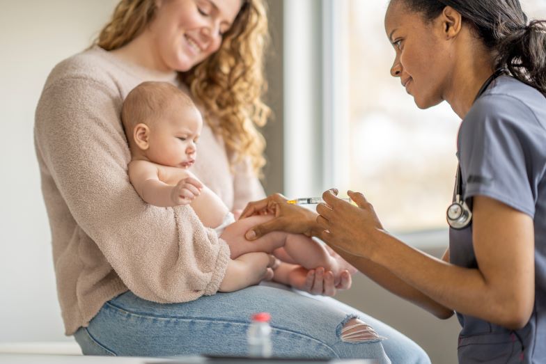 Immunization of a child.